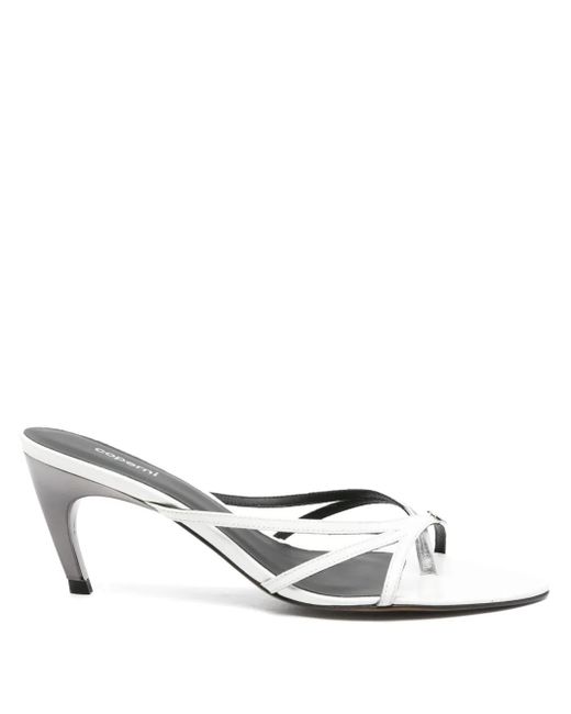 Coperni White 75Mm Leather Mules