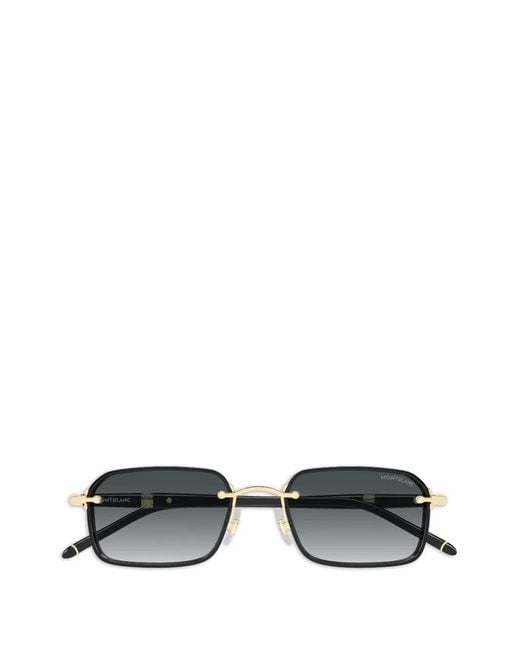 Montblanc Metallic Square-Frame Sunglasses