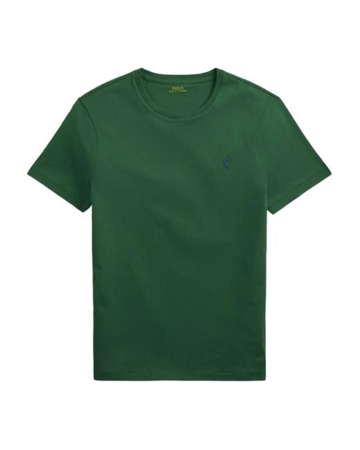 Polo Ralph Lauren Green Crewneck Embroidered Logo T-Shirt for men