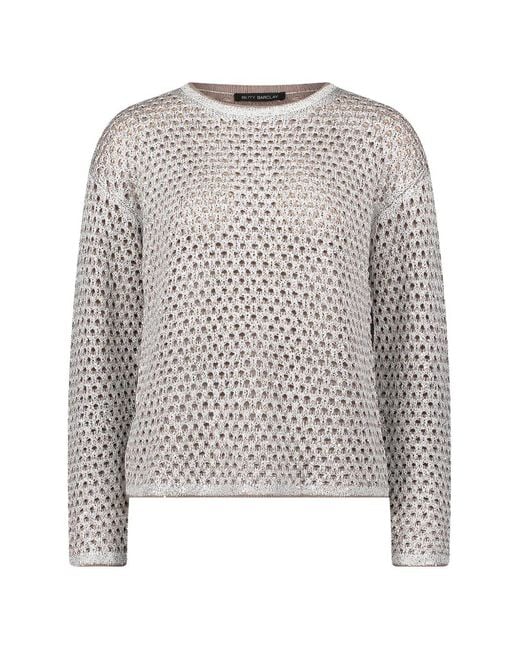 Betty Barclay White Openwork Sweater