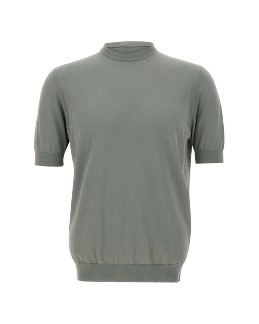 FILIPPO DE LAURENTIIS Gray Short-Sleeve Crew-Neck T-Shirt for men