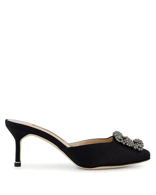 Mules Hangisimu 50Mm di Manolo Blahnik in Black