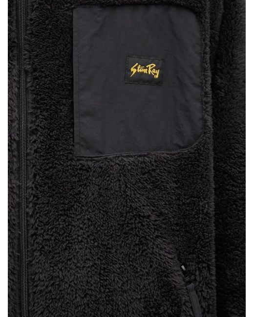 Stan Ray Black Fleece-Panel Long-Sleeve Jacket for men