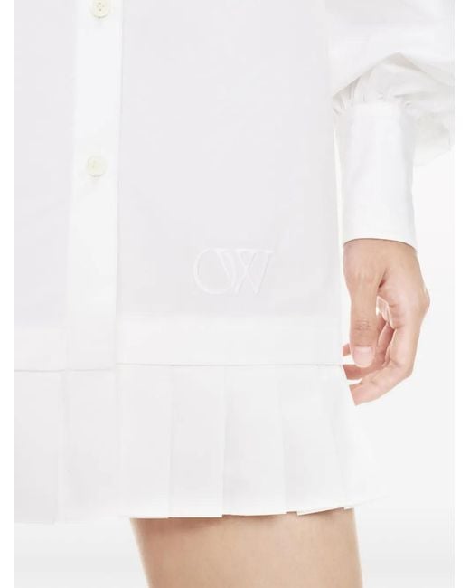 Off-White c/o Virgil Abloh White Cotton Shirt Dress