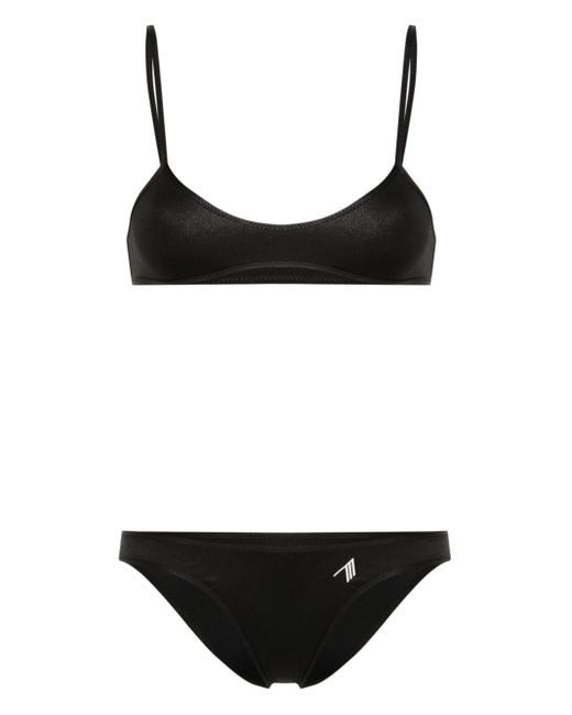 Bikini con logo de goma The Attico de color Black