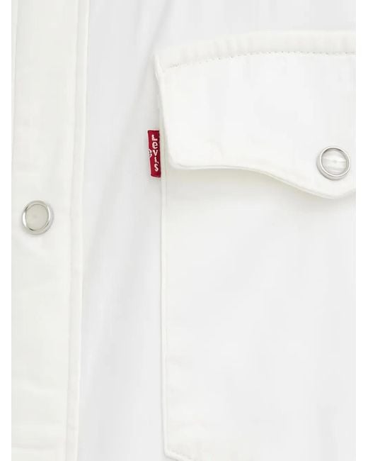 Levi's White Flap-Pocket Shirt for men