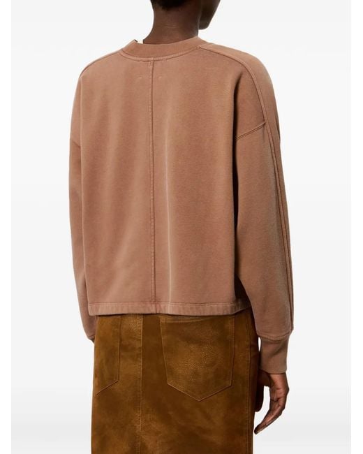 Isabel Marant Brown Sweat Sunny À Logo Brodé