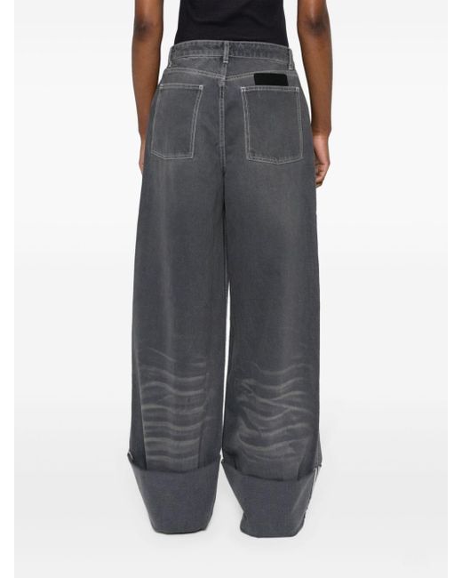 CANNARI CONCEPT Gray Mid-rise Wide-leg Jeans