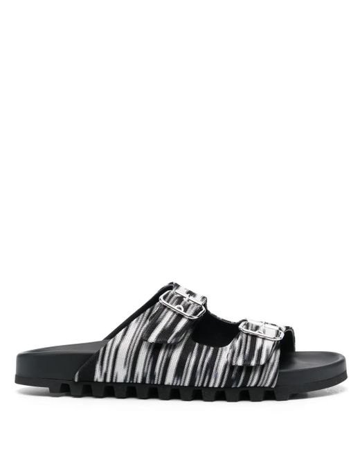 Missoni Black Double-Buckle Knitted Slides for men