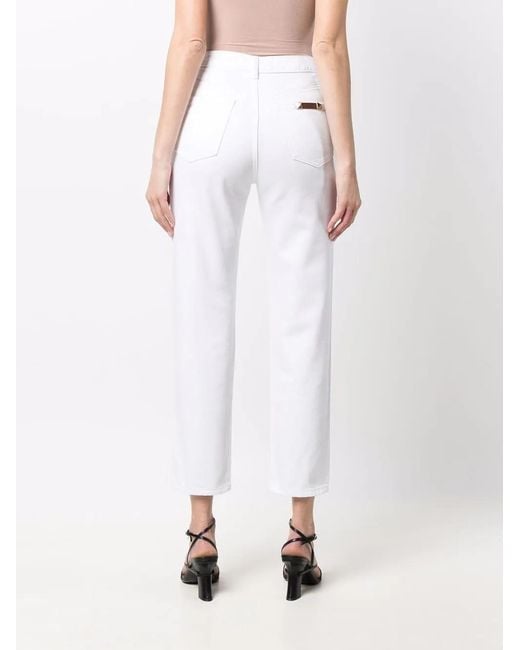 Jeans Boyfriend A Fiori di Philipp Plein in White