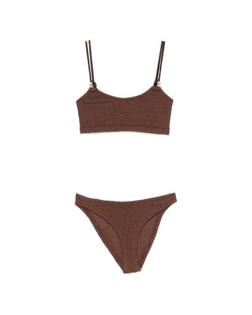 Hunza G Brown Cassie Bikini Set