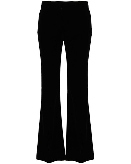 Nina Ricci Black Flared Velvet Trousers