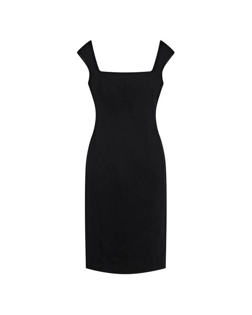 12 STOREEZ Black Vaganova Velvet Mini Dress