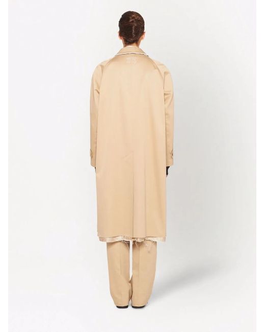 Miu Miu Natural Single-breasted Chino Coat