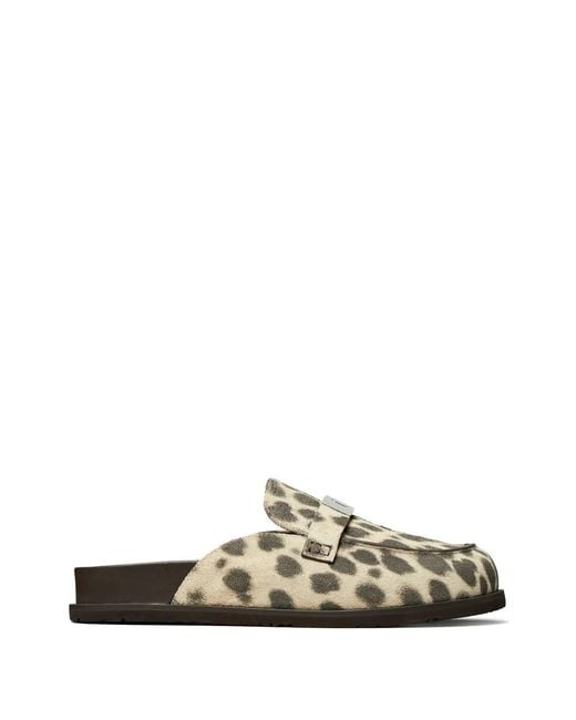 Tory Burch White Leelee Mules