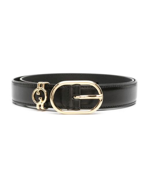 Cintura con logo GG di Gucci in Black