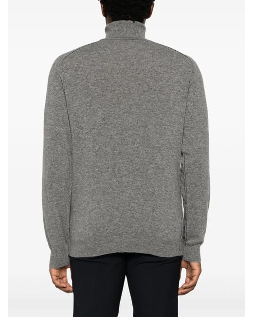 Roberto Collina Gray Mélange Fine-Knit Jumper for men