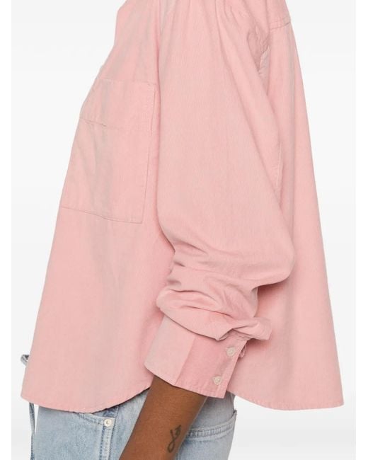 Marc O' Polo Pink Corduroy Chest-Pocket Shirt