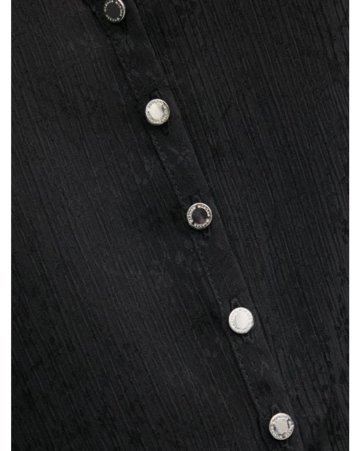 Morgan Black Buttoned V-Neck Shirt