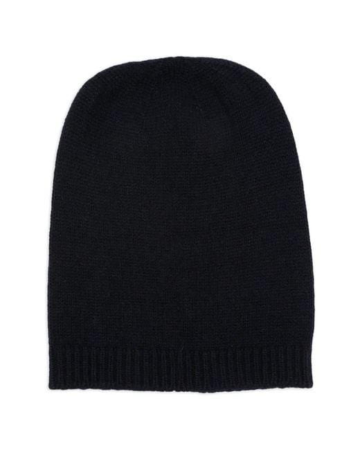 Fabiana Filippi Black Ribbed-Trim Beanie Hat