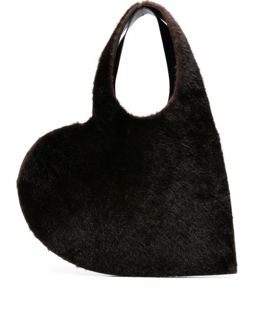 Borsa Tote A Cuore di Coperni in Black