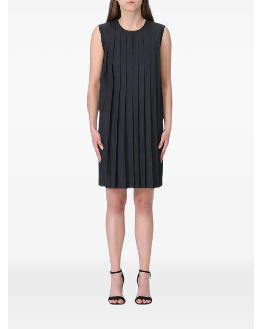 Ter Et Bantine Black Robe Courte À Design Plissé