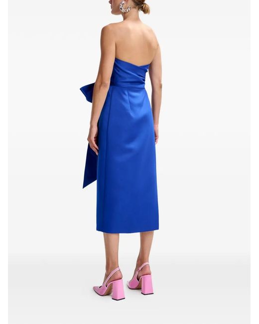 Essentiel Antwerp Blue Strapless Midi Dress