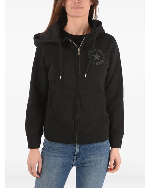Sudadera Con Capucha Y Logo Converse de color Black
