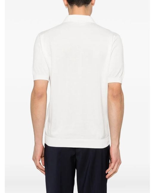 Lardini White Short-Sleeve Polo Shirt for men