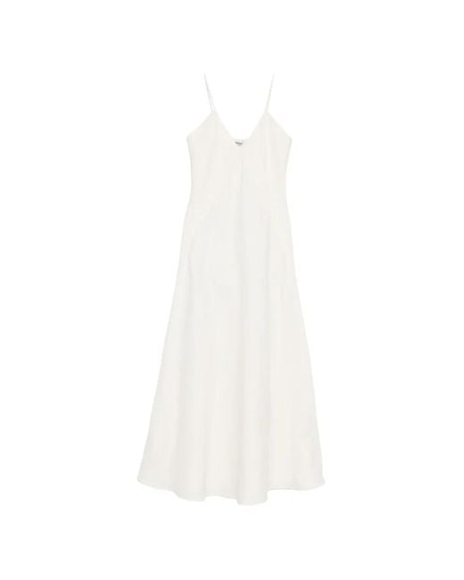 Eleventy White V-Neck Strap Dress