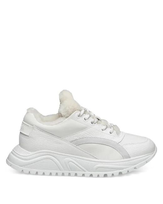 Bogner White Shearling Panelled Sneakers