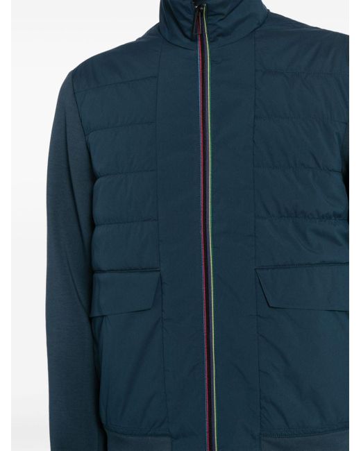 PS by Paul Smith Blue Quilted Zip Jacket for men