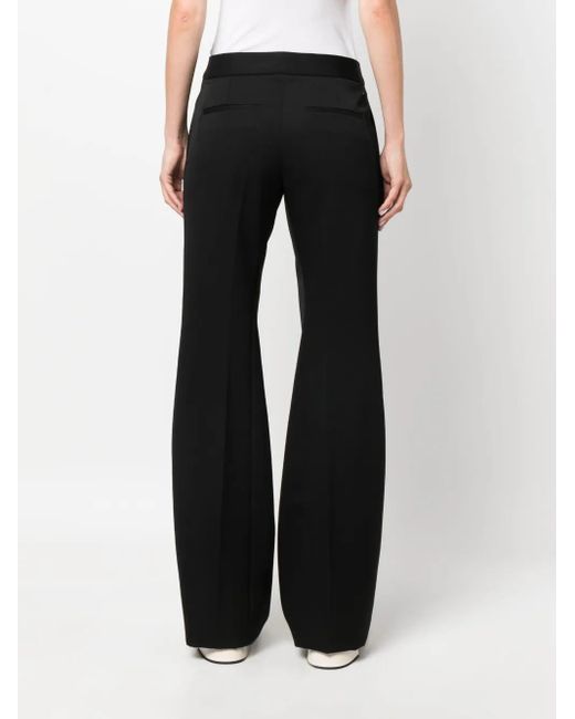 Jil Sander Black Wool-Cotton Wide-Leg Trousers