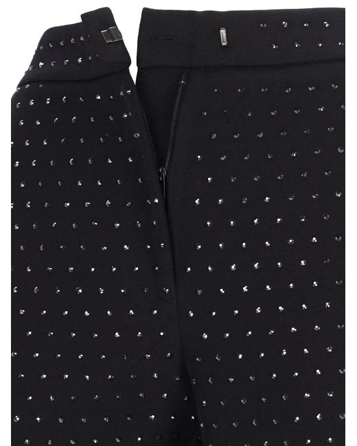 ANDAMANE Blue Crystal-Embellished Straight Trousers