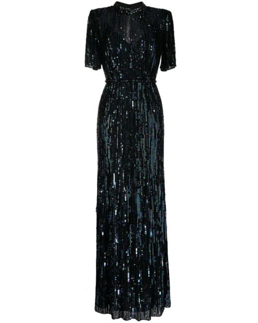 Viola sequin gown di Jenny Packham in Black