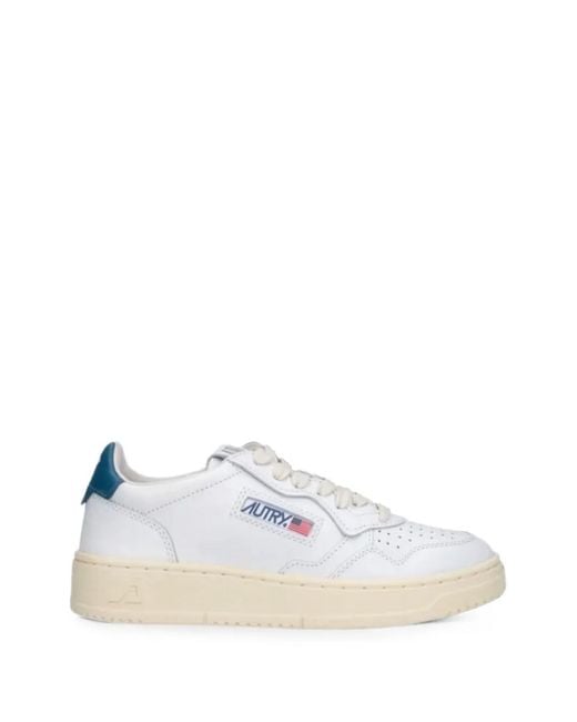 Autry White Medalist Perforated Sneakers