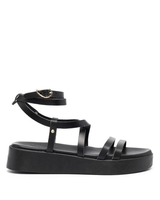 Ancient Greek Sandals Black 40Mm Aristea Strappy Sandals