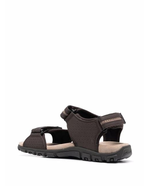 Geox Black Strada Double-Strap Sandals for men