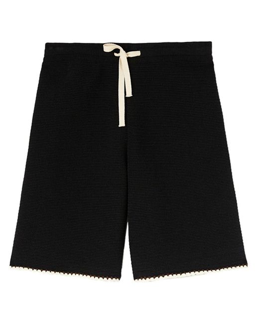 Jil Sander Black Drawstring-waist Cotton Track Shorts for men