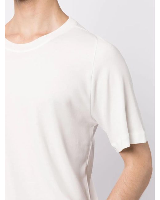 Julius White Curved-Hem Cotton T-Shirt for men