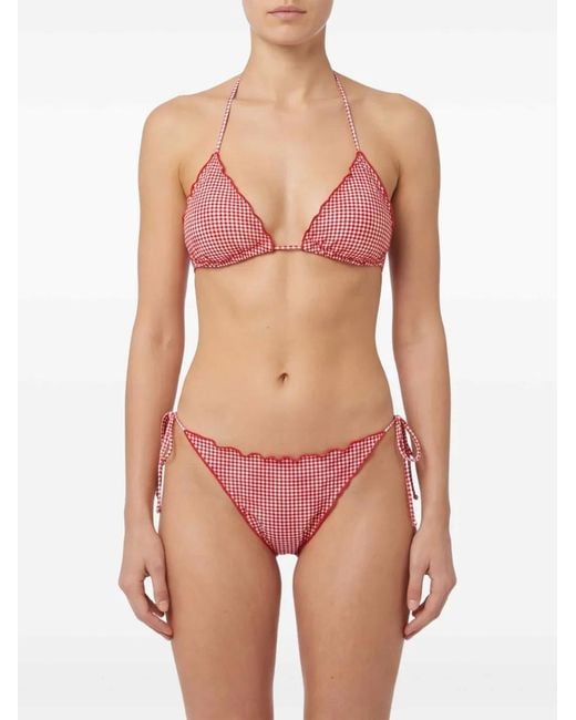 Mc2 Saint Barth Pink Sagitami Vichy Pattern Bikini