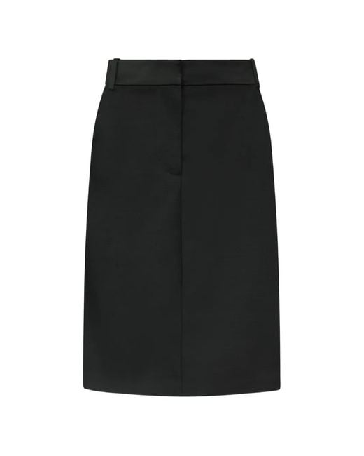 Loulou de Saison Black Elsie Straight-Fit Midi Skirt