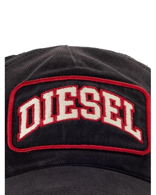DIESEL Red Baseball Cap for men