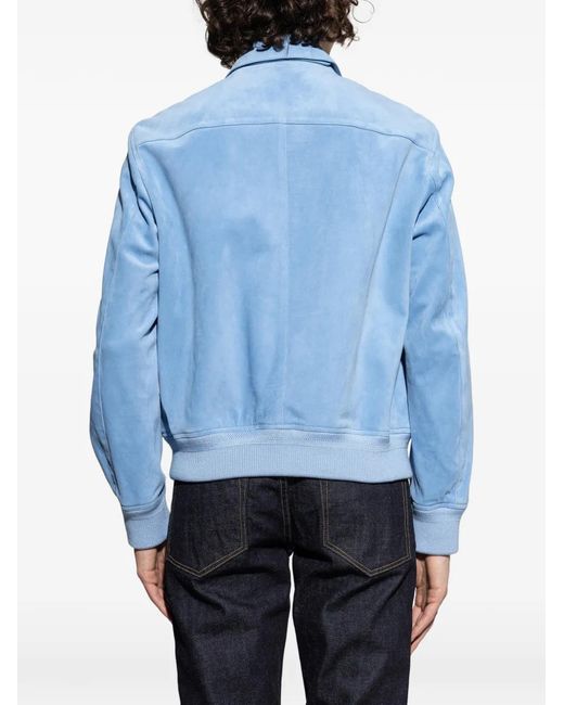 Tom Ford Blue Suede Jacket for men