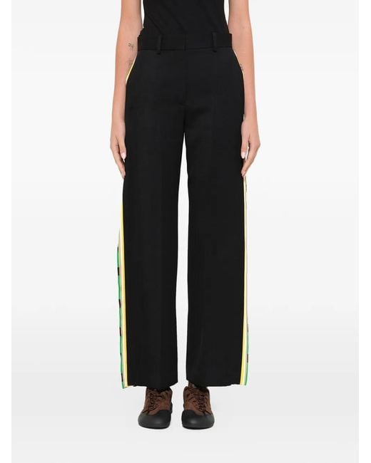 Loewe Black Pressed-Crease Wide-Leg Trousers