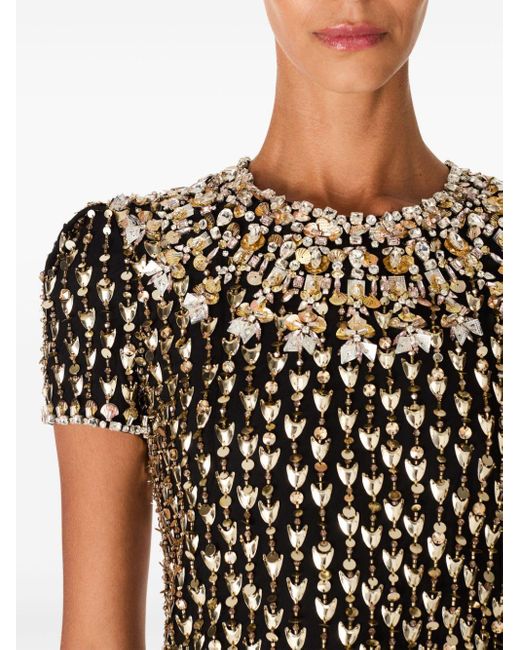 Jenny Packham Black Spark Short Dress