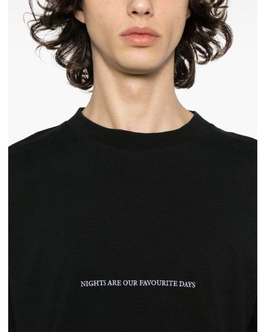 T-shirt con stampa Party Quote di Marcelo Burlon in Black da Uomo
