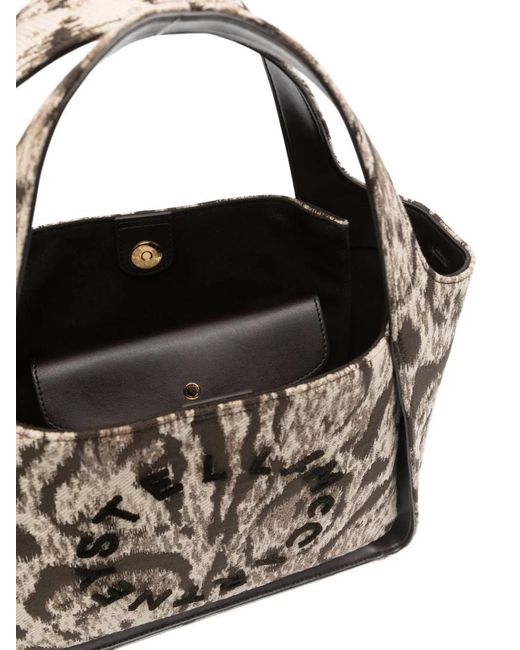 Stella McCartney White Logo-Plaque Tote Bag