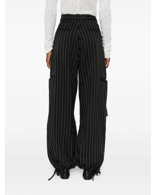 Y-3 Gestreepte Broek in het Black