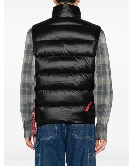 AFTER LABEL Black Kirovsk Quilted Padded Gilet for men